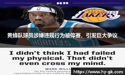 黄蜂队球员涉嫌违规行为被停赛，引发巨大争议
